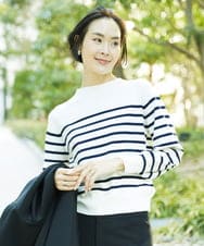 FMFDD15190 MICHEL KLEIN(ミッシェルクラン) ホールガーメント(R)ボトルネックニット アイボリー