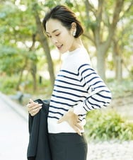 FMFDD15190 MICHEL KLEIN(ミッシェルクラン) ホールガーメント(R)ボトルネックニット アイボリー