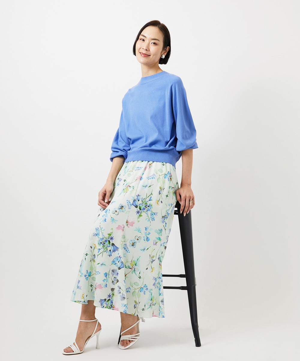 FMFDD15190 MICHEL KLEIN(ミッシェルクラン) ホールガーメント(R)ボトルネックニット アイボリー