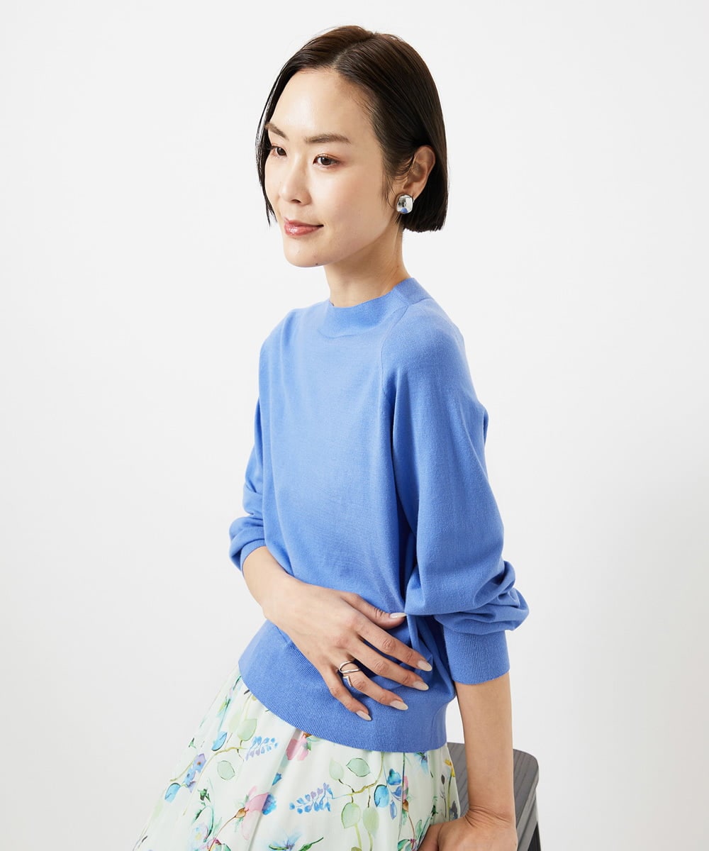 FMFDD15190 MICHEL KLEIN(ミッシェルクラン) ホールガーメント(R)ボトルネックニット アイボリー