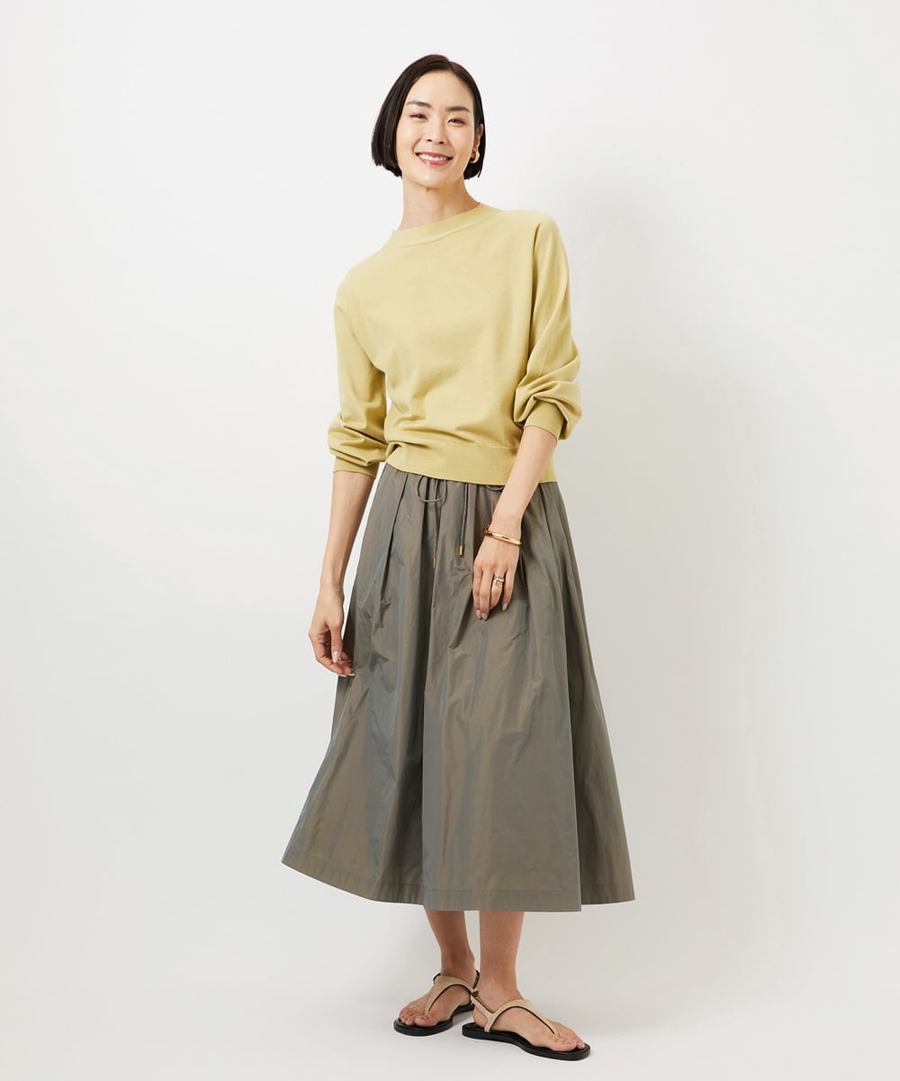 FMFDD15190 MICHEL KLEIN(ミッシェルクラン) ホールガーメント(R)ボトルネックニット アイボリー