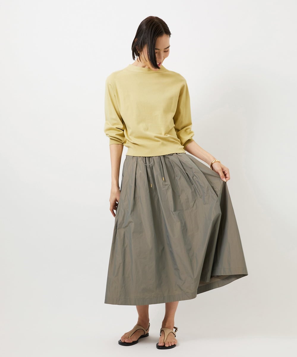 FMFDD15190 MICHEL KLEIN(ミッシェルクラン) ホールガーメント(R)ボトルネックニット アイボリー