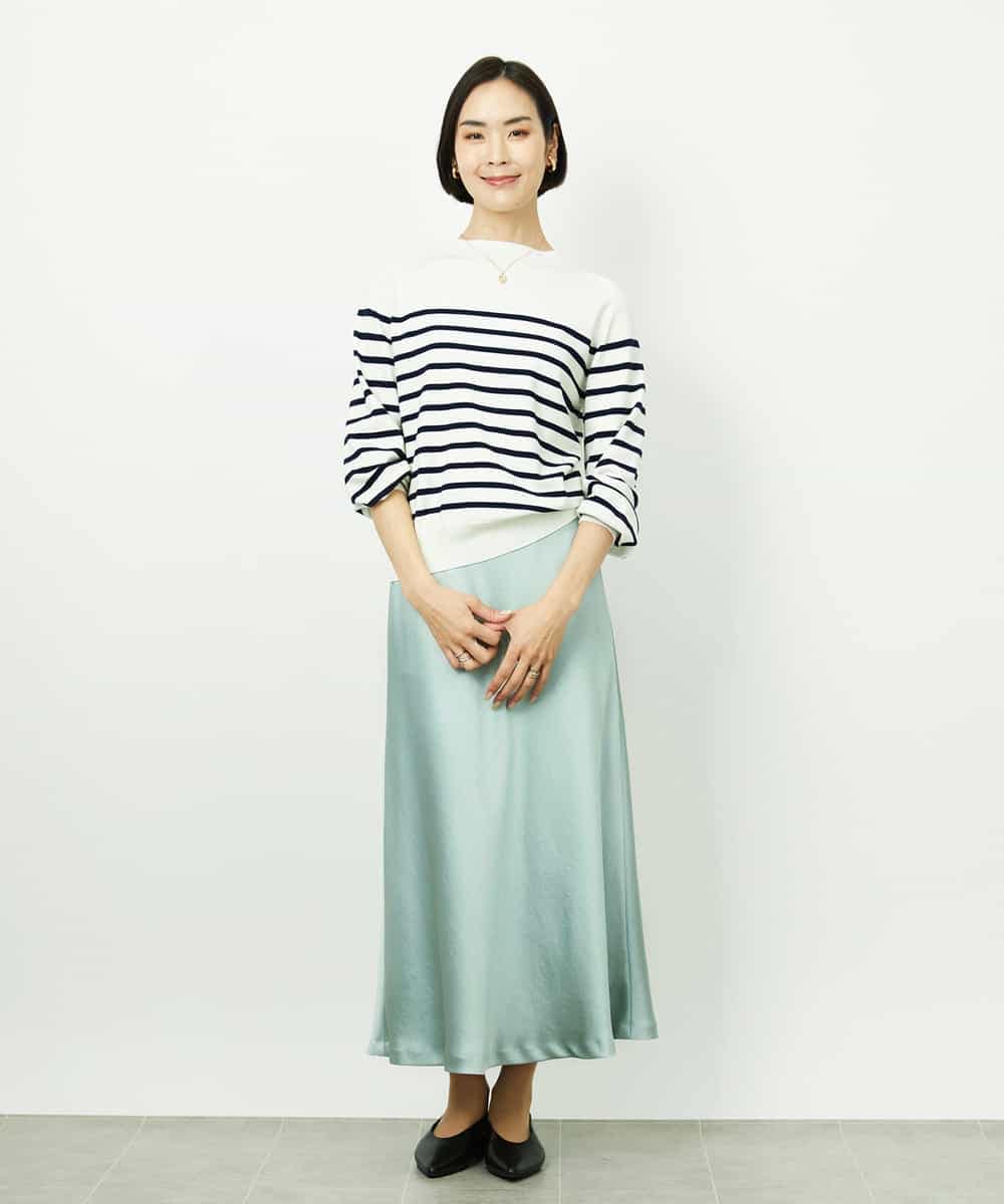 FMFDD15190 MICHEL KLEIN(ミッシェルクラン) ホールガーメント(R)ボトルネックニット アイボリー