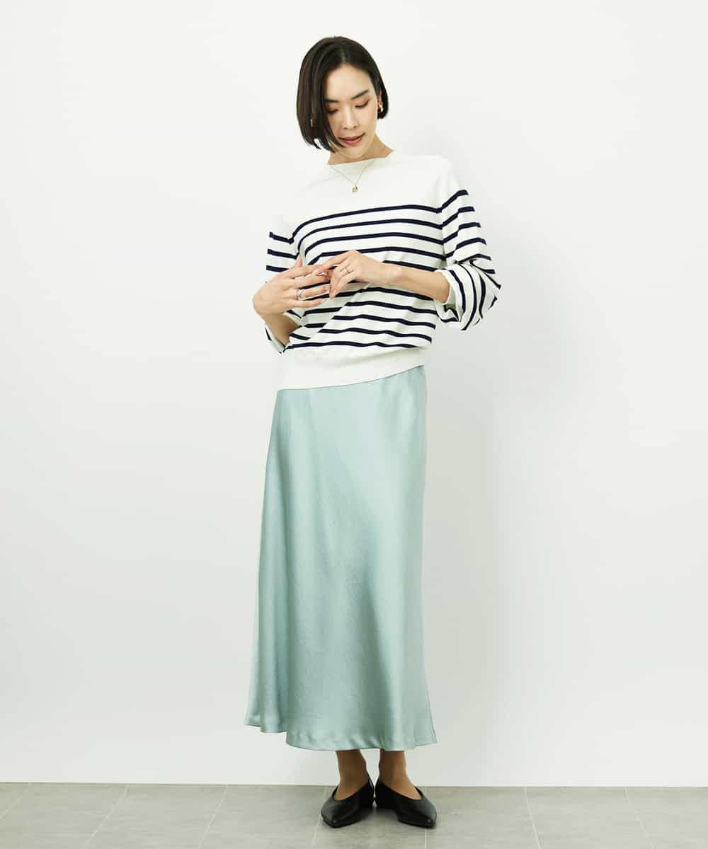 FMFDD15190 MICHEL KLEIN(ミッシェルクラン) ホールガーメント(R)ボトルネックニット アイボリー