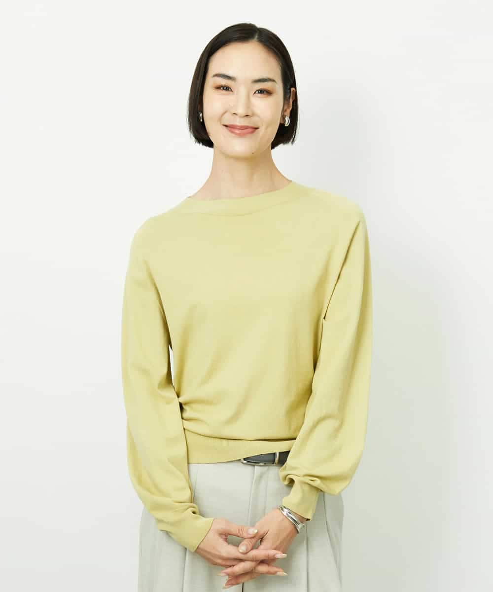 FMFDD15190 MICHEL KLEIN(ミッシェルクラン) ホールガーメント(R)ボトルネックニット アイボリー