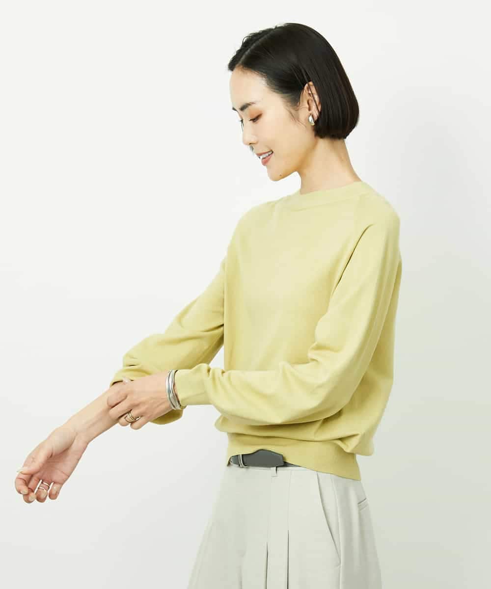 FMFDD15190 MICHEL KLEIN(ミッシェルクラン) ホールガーメント(R)ボトルネックニット アイボリー