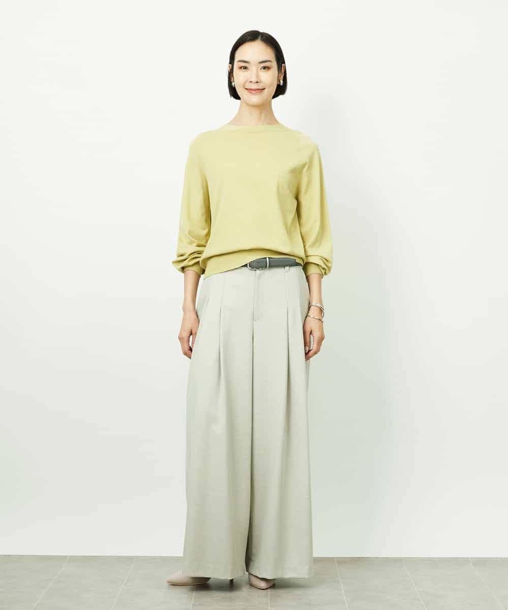 FMFDD15190 MICHEL KLEIN(ミッシェルクラン) ホールガーメント(R)ボトルネックニット アイボリー