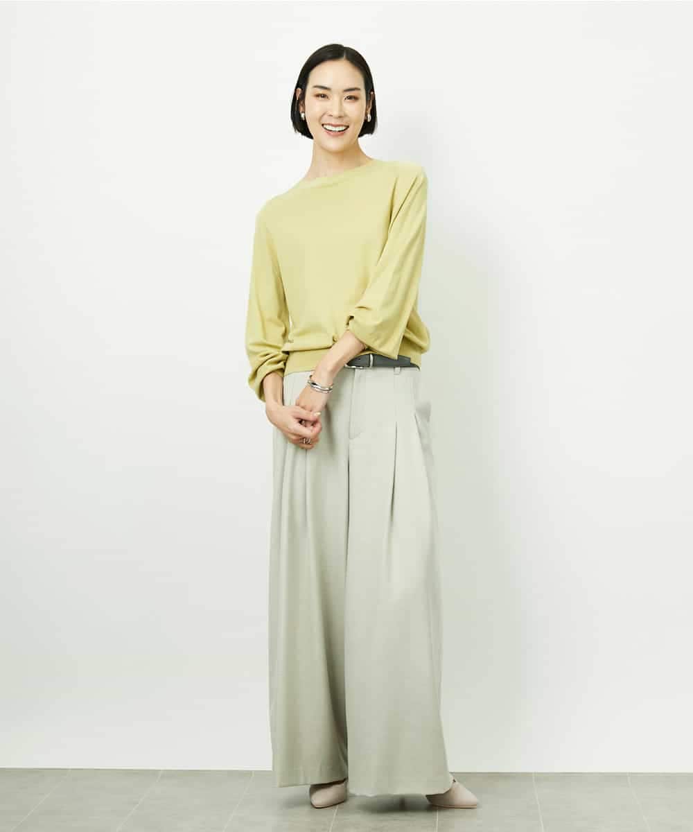 FMFDD15190 MICHEL KLEIN(ミッシェルクラン) ホールガーメント(R)ボトルネックニット アイボリー