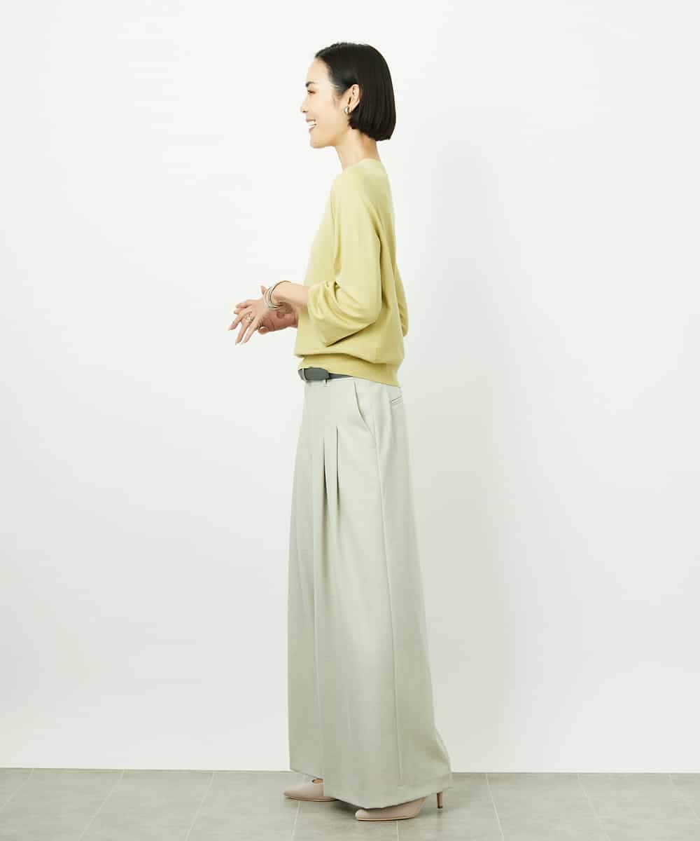 FMFDD15190 MICHEL KLEIN(ミッシェルクラン) ホールガーメント(R)ボトルネックニット アイボリー