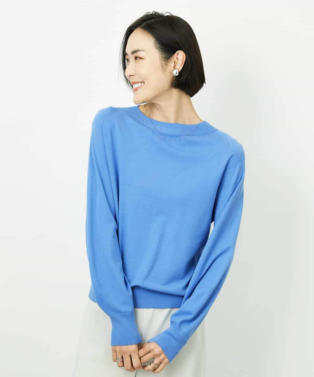 FMFDD15190 MICHEL KLEIN(ミッシェルクラン) ホールガーメント(R)ボトルネックニット アイボリー