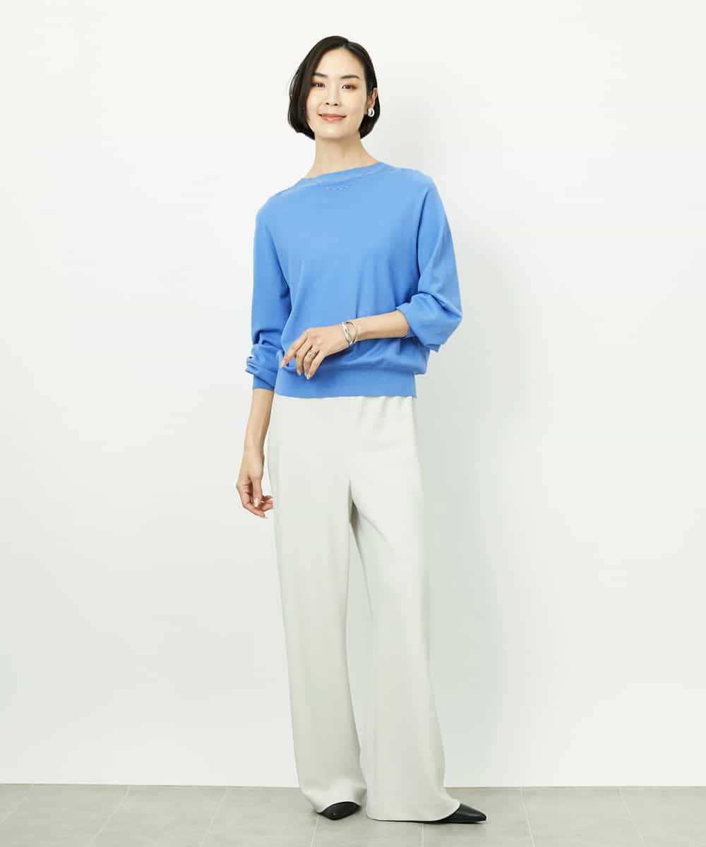 FMFDD15190 MICHEL KLEIN(ミッシェルクラン) ホールガーメント(R)ボトルネックニット アイボリー