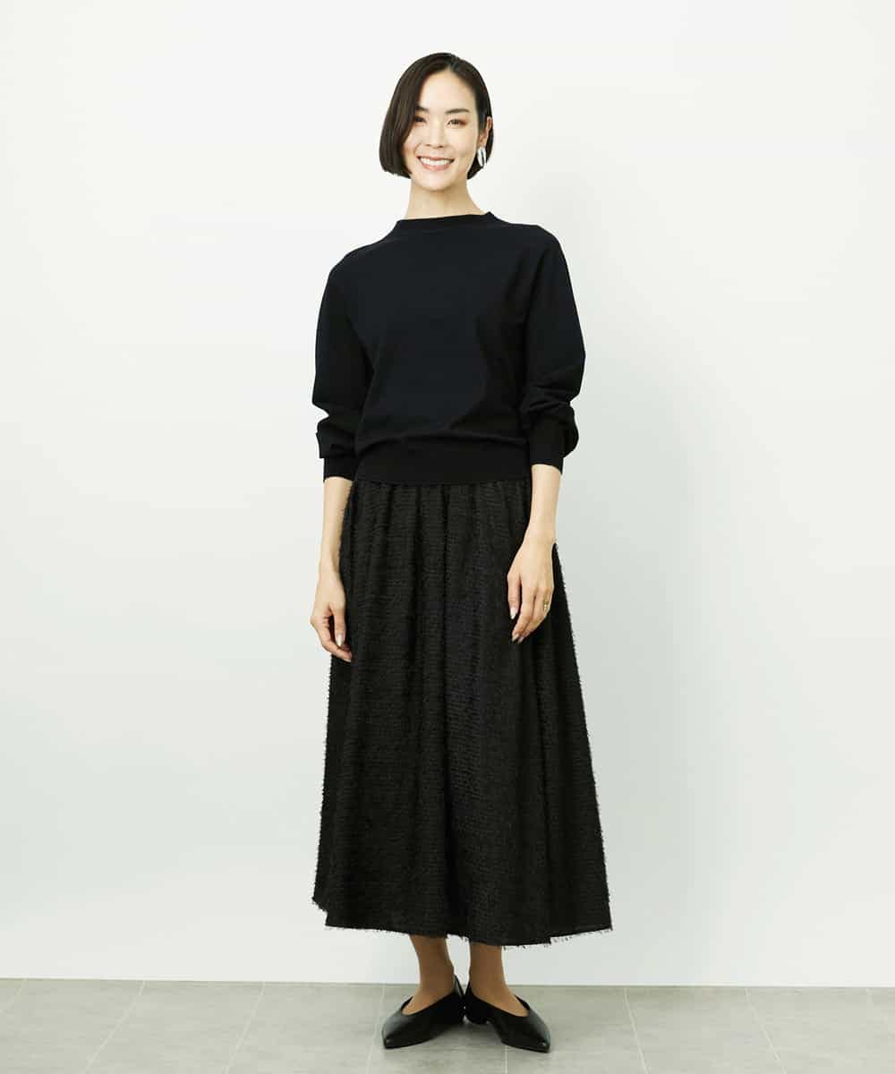 FMFDD15190 MICHEL KLEIN(ミッシェルクラン) ホールガーメント(R)ボトルネックニット アイボリー