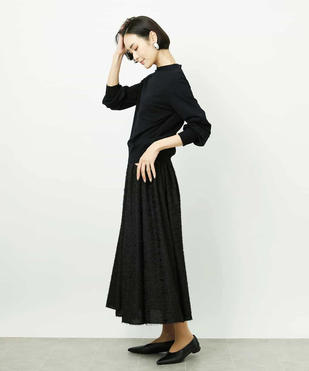 FMFDD15190 MICHEL KLEIN(ミッシェルクラン) ホールガーメント(R)ボトルネックニット アイボリー