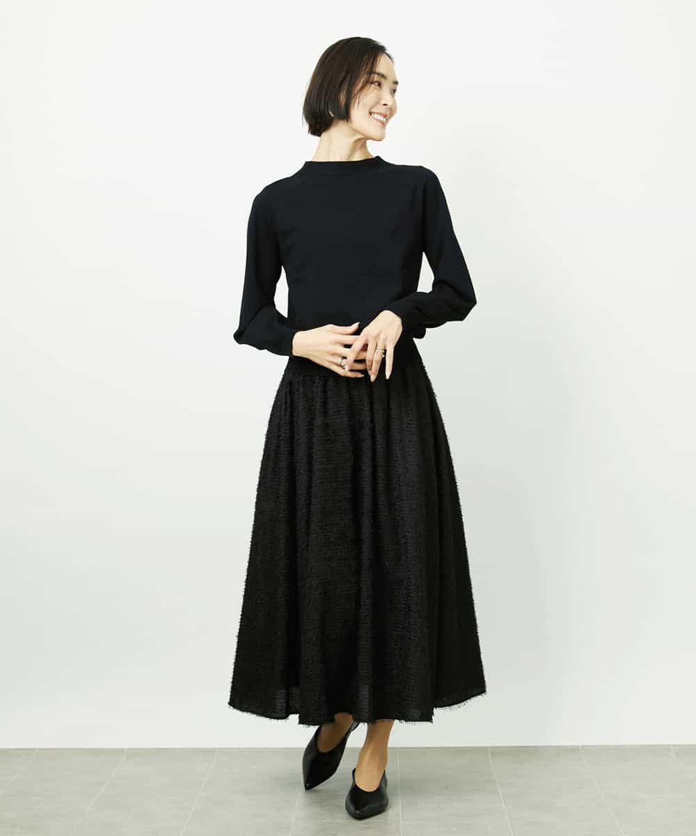 FMFDD15190 MICHEL KLEIN(ミッシェルクラン) ホールガーメント(R)ボトルネックニット アイボリー