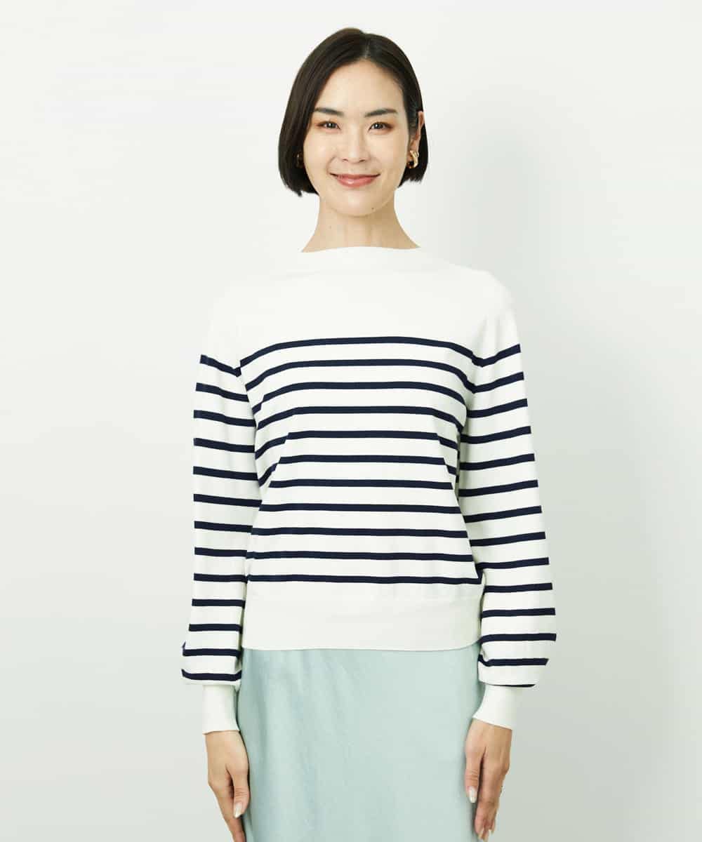 FMFDD15190 MICHEL KLEIN(ミッシェルクラン) ホールガーメント(R)ボトルネックニット アイボリー