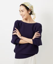 FMFDD17190 MICHEL KLEIN(ミッシェルクラン) ［定番人気］ホールガーメント(R)ドルマンスリーブニット ネイビー