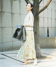 FMFDD17190 MICHEL KLEIN(ミッシェルクラン) ［定番人気］ホールガーメント(R)ドルマンスリーブニット アイボリー