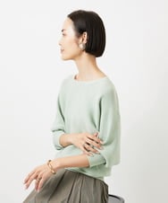 FMFDD17190 MICHEL KLEIN(ミッシェルクラン) ［定番人気］ホールガーメント(R)ドルマンスリーブニット アイボリー