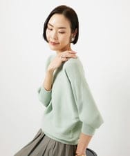 FMFDD17190 MICHEL KLEIN(ミッシェルクラン) ［定番人気］ホールガーメント(R)ドルマンスリーブニット アイボリー