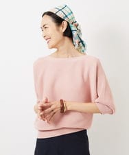 FMFDD17190 MICHEL KLEIN(ミッシェルクラン) ［定番人気］ホールガーメント(R)ドルマンスリーブニット アイボリー