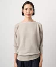 FMFDD17190 MICHEL KLEIN(ミッシェルクラン) ［定番人気］ホールガーメント(R)ドルマンスリーブニット ライトイエロー