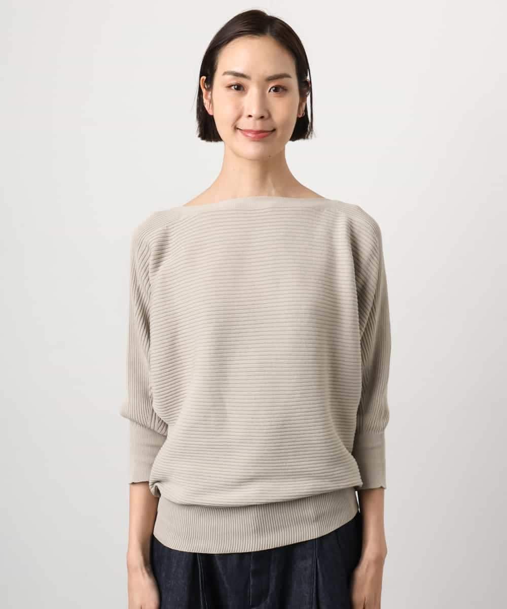 FMFDD17190 MICHEL KLEIN(ミッシェルクラン) ［定番人気］ホールガーメント(R)ドルマンスリーブニット ライトイエロー