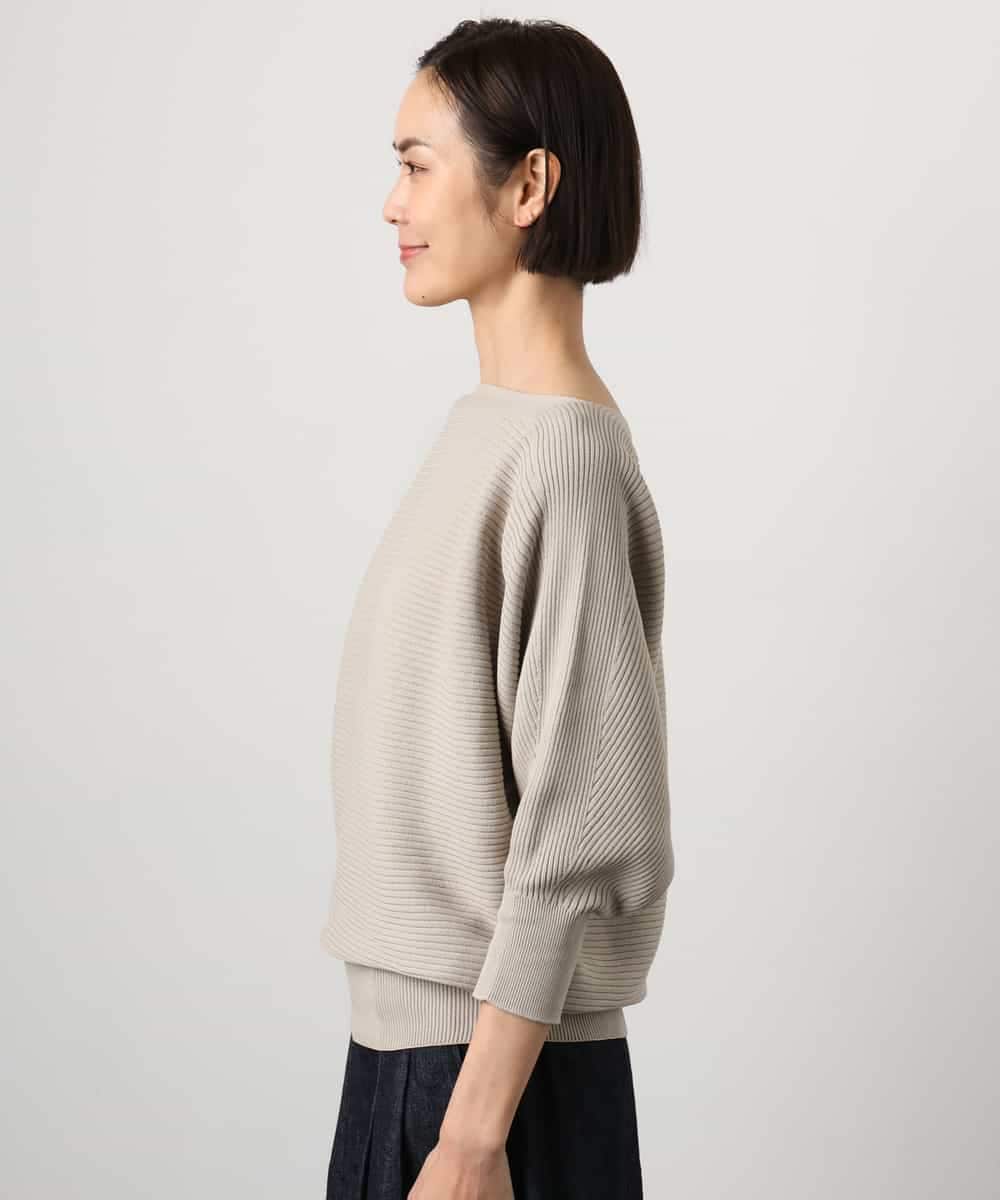 FMFDD17190 MICHEL KLEIN(ミッシェルクラン) ［定番人気］ホールガーメント(R)ドルマンスリーブニット ライトイエロー