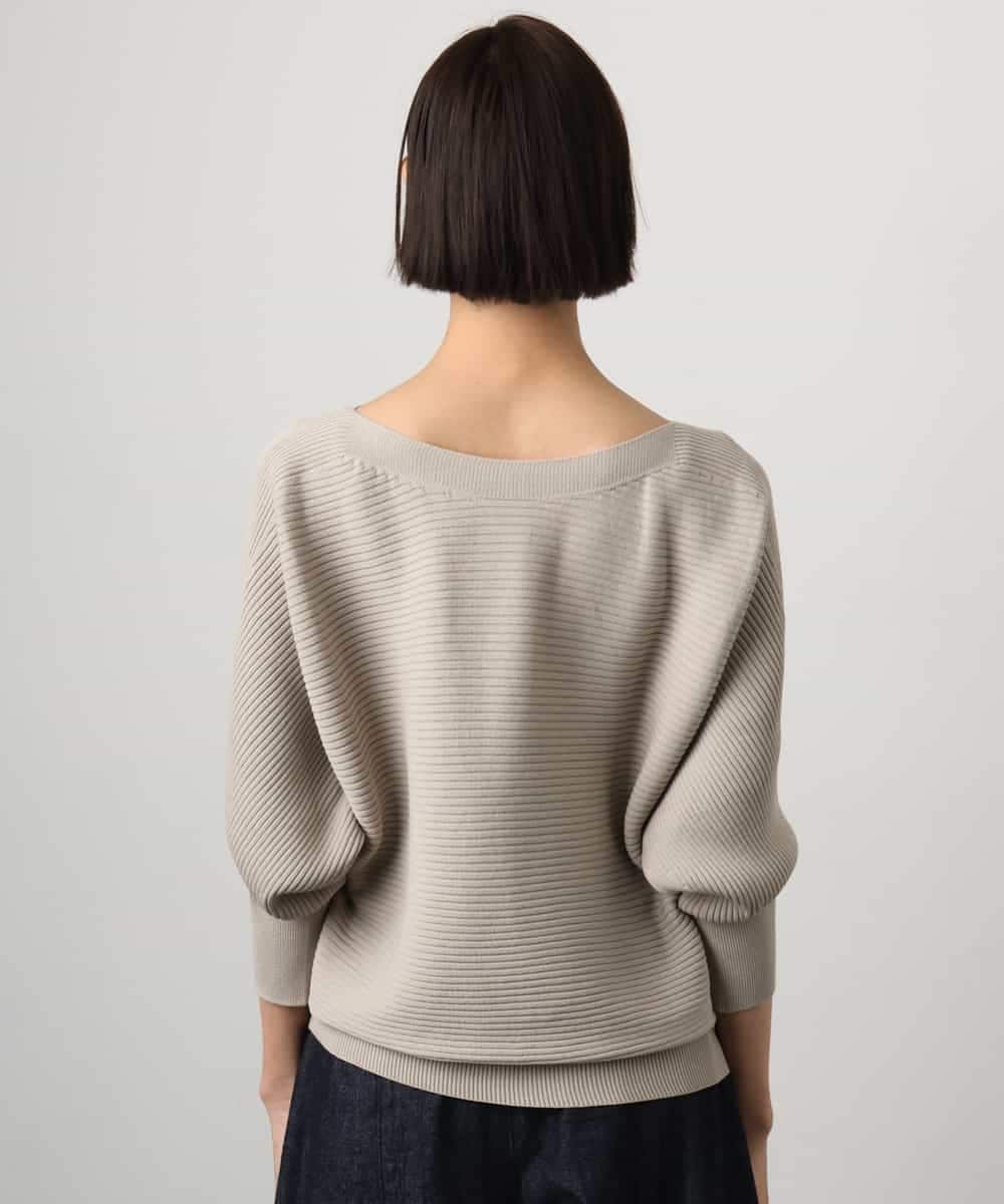 FMFDD17190 MICHEL KLEIN(ミッシェルクラン) ［定番人気］ホールガーメント(R)ドルマンスリーブニット ライトイエロー