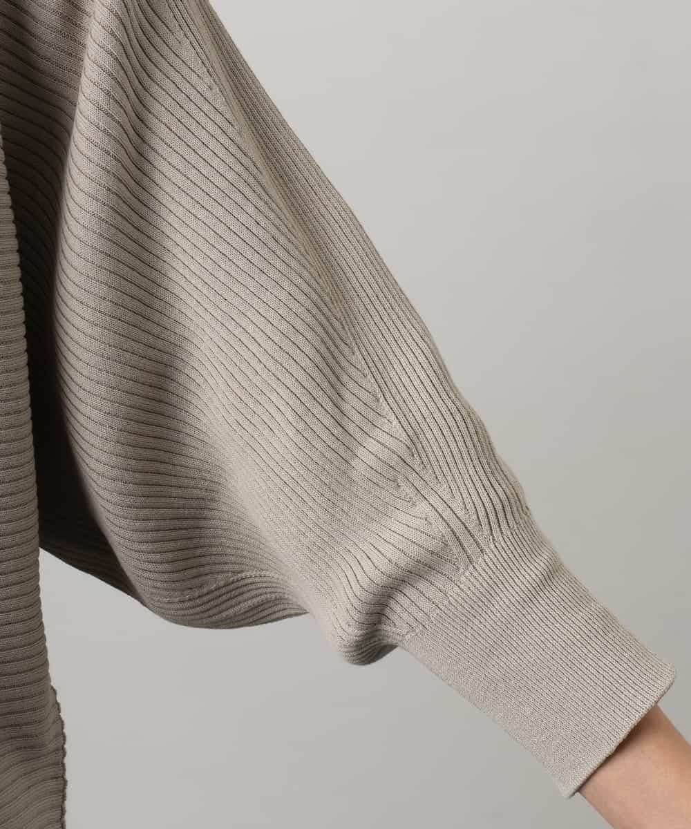 FMFDD17190 MICHEL KLEIN(ミッシェルクラン) ［定番人気］ホールガーメント(R)ドルマンスリーブニット ライトイエロー