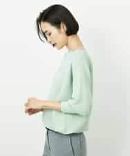 FMFDD17190 MICHEL KLEIN(ミッシェルクラン) ［定番人気］ホールガーメント(R)ドルマンスリーブニット グリーン