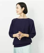 FMFDD17190 MICHEL KLEIN(ミッシェルクラン) ［定番人気］ホールガーメント(R)ドルマンスリーブニット ネイビー