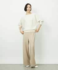 FMFDD17190 MICHEL KLEIN(ミッシェルクラン) ［定番人気］ホールガーメント(R)ドルマンスリーブニット アイボリー