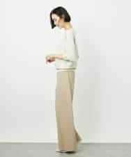 FMFDD17190 MICHEL KLEIN(ミッシェルクラン) ［定番人気］ホールガーメント(R)ドルマンスリーブニット アイボリー