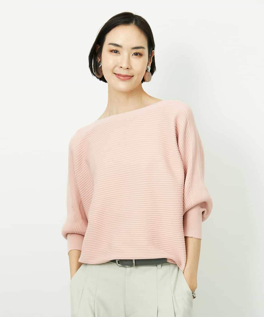 FMFDD17190 MICHEL KLEIN(ミッシェルクラン) ［定番人気］ホールガーメント(R)ドルマンスリーブニット アイボリー