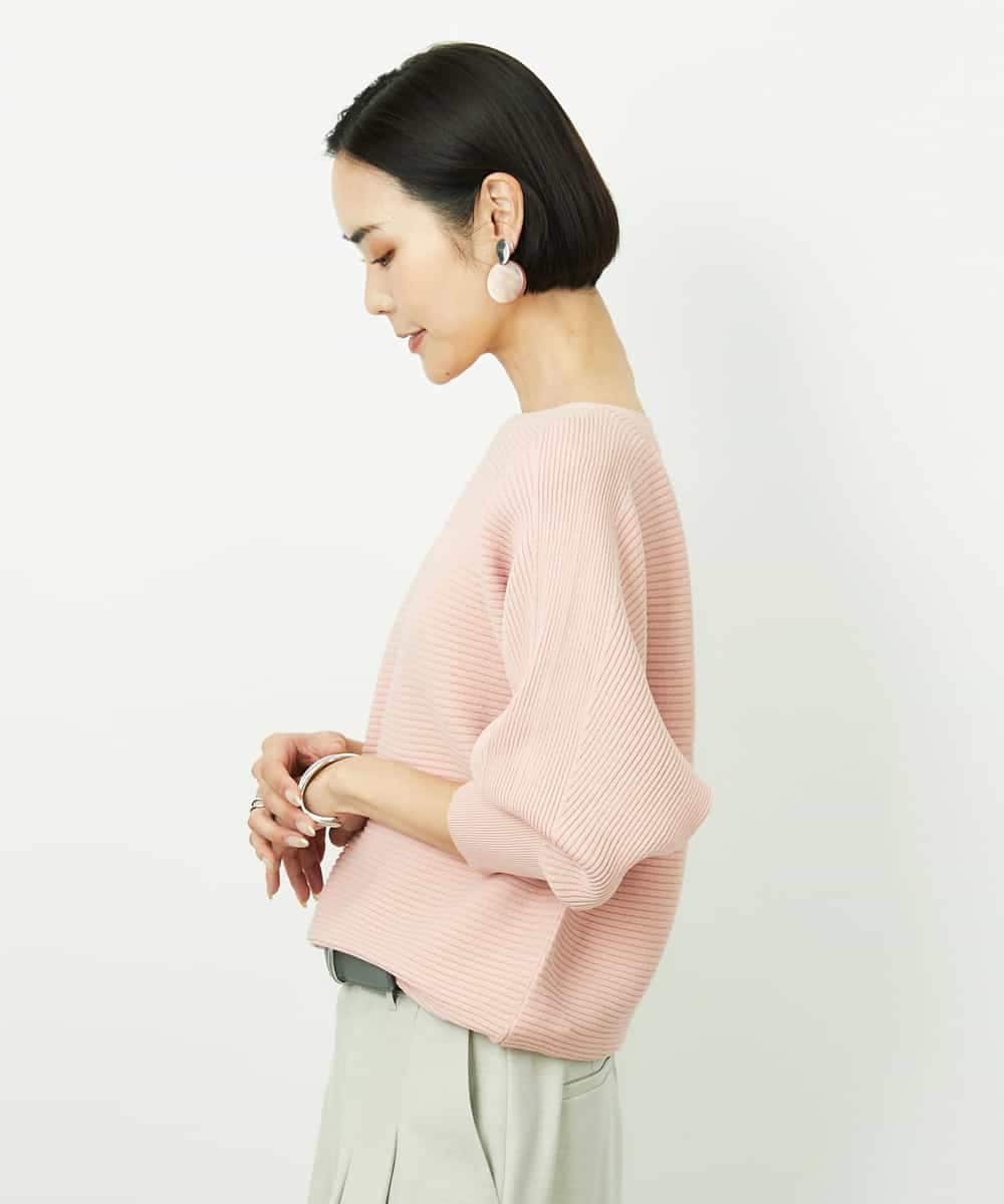 FMFDD17190 MICHEL KLEIN(ミッシェルクラン) ［定番人気］ホールガーメント(R)ドルマンスリーブニット アイボリー