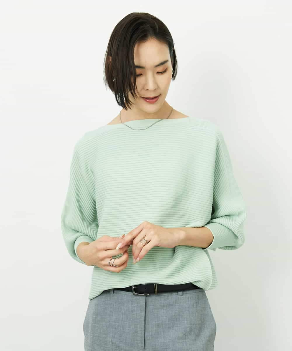 FMFDD17190 MICHEL KLEIN(ミッシェルクラン) ［定番人気］ホールガーメント(R)ドルマンスリーブニット アイボリー