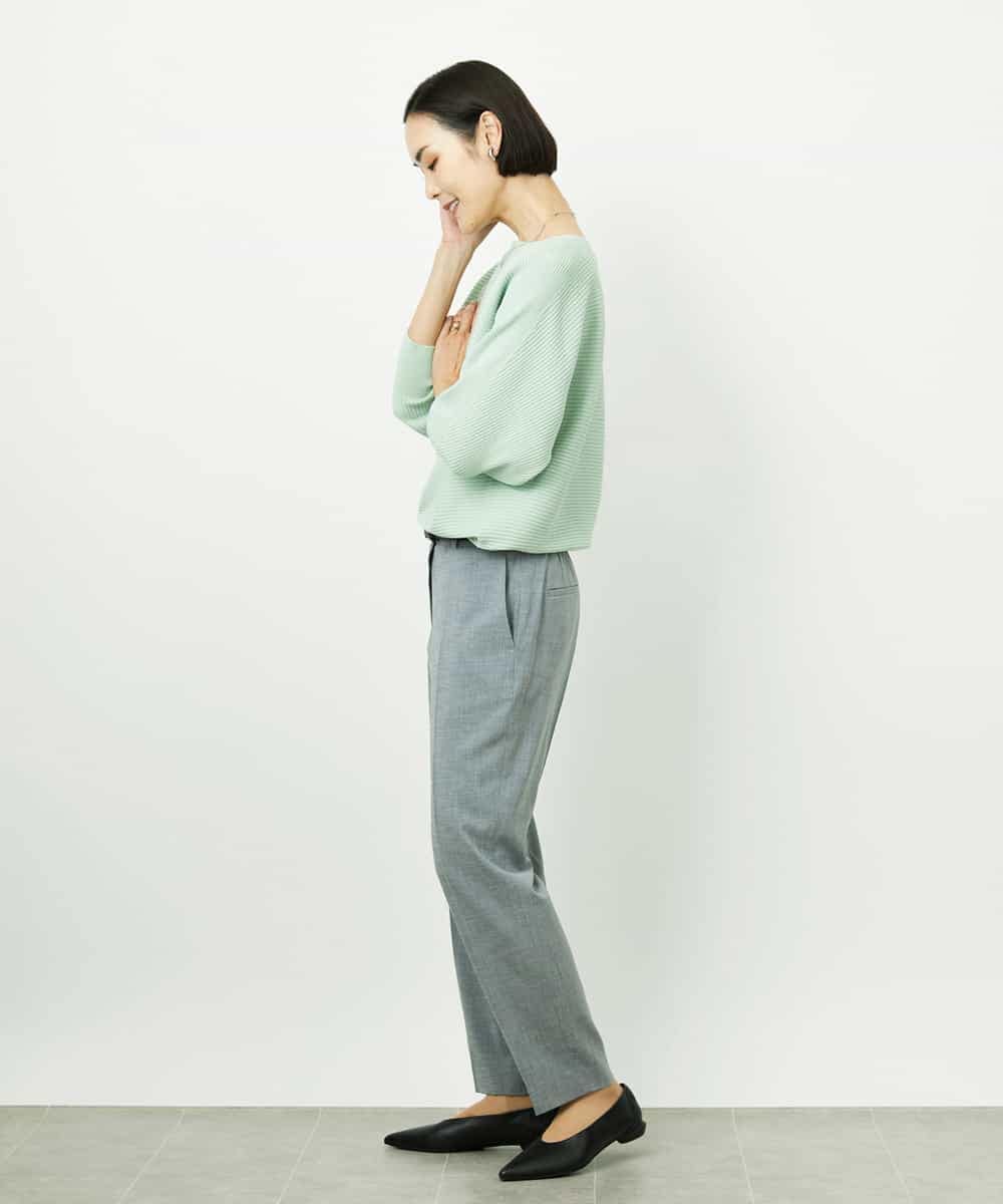 FMFDD17190 MICHEL KLEIN(ミッシェルクラン) ［定番人気］ホールガーメント(R)ドルマンスリーブニット アイボリー