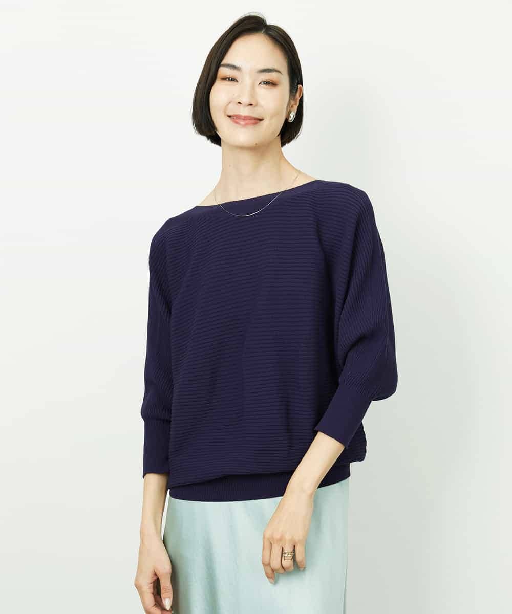 FMFDD17190 MICHEL KLEIN(ミッシェルクラン) ［定番人気］ホールガーメント(R)ドルマンスリーブニット アイボリー