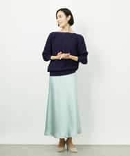 FMFDD17190 MICHEL KLEIN(ミッシェルクラン) ［定番人気］ホールガーメント(R)ドルマンスリーブニット アイボリー