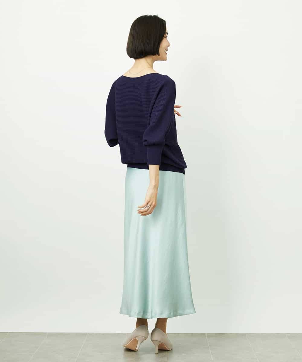 FMFDD17190 MICHEL KLEIN(ミッシェルクラン) ［定番人気］ホールガーメント(R)ドルマンスリーブニット アイボリー