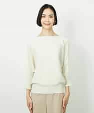 FMFDD17190 MICHEL KLEIN(ミッシェルクラン) ［定番人気］ホールガーメント(R)ドルマンスリーブニット アイボリー