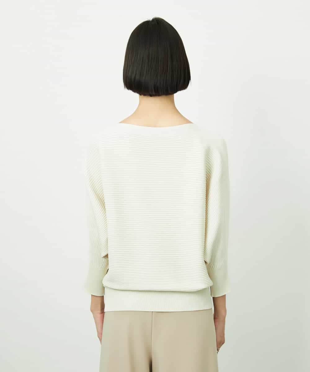 FMFDD17190 MICHEL KLEIN(ミッシェルクラン) ［定番人気］ホールガーメント(R)ドルマンスリーブニット アイボリー