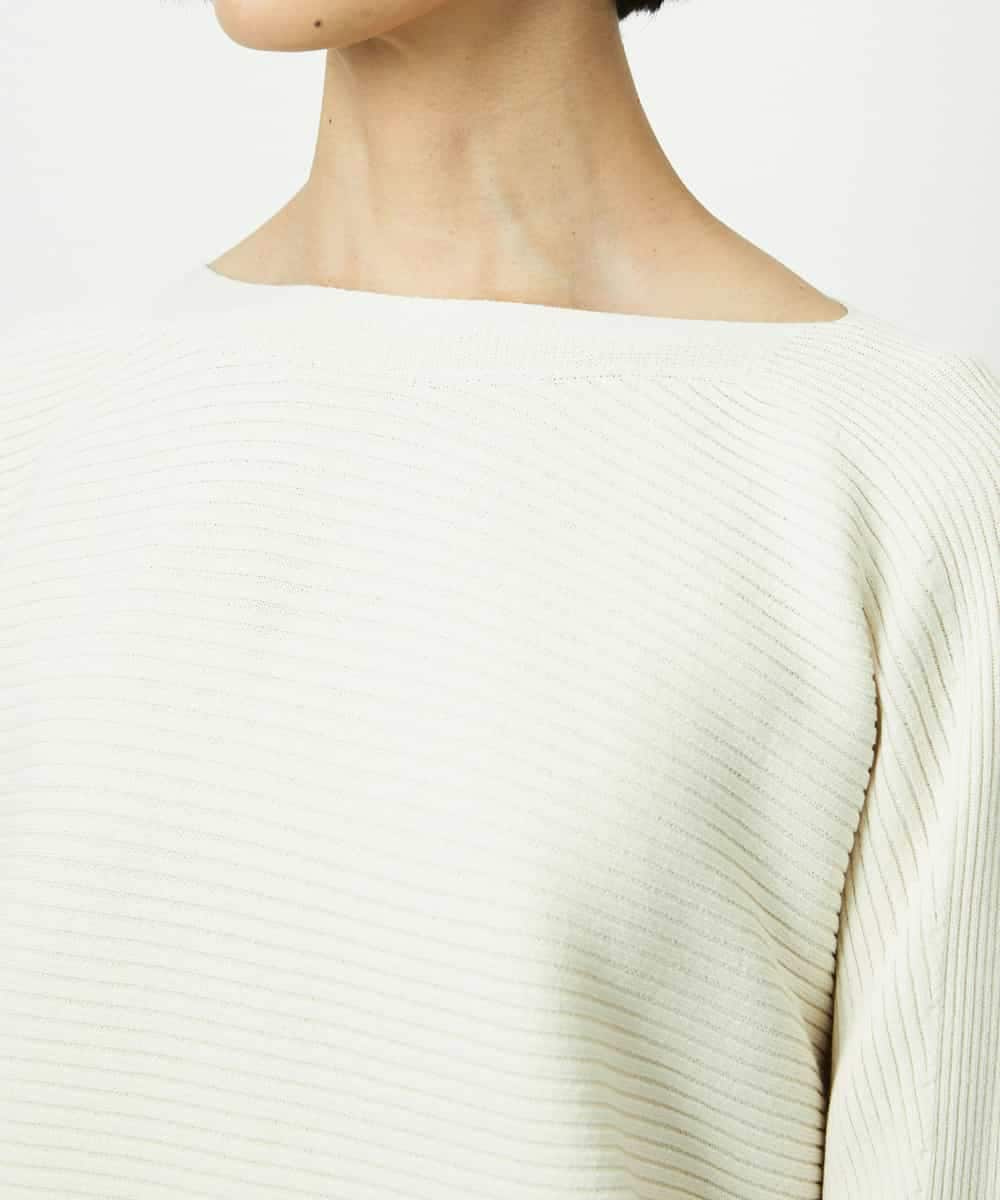 FMFDD17190 MICHEL KLEIN(ミッシェルクラン) ［定番人気］ホールガーメント(R)ドルマンスリーブニット アイボリー