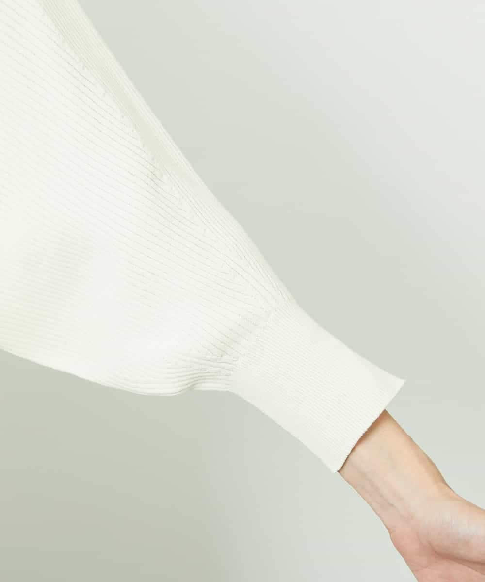 FMFDD17190 MICHEL KLEIN(ミッシェルクラン) ［定番人気］ホールガーメント(R)ドルマンスリーブニット アイボリー