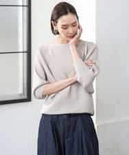 FMFDD17190 MICHEL KLEIN(ミッシェルクラン) ［定番人気］ホールガーメント(R)ドルマンスリーブニット ベージュ