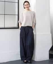 FMFDD17190 MICHEL KLEIN(ミッシェルクラン) ［定番人気］ホールガーメント(R)ドルマンスリーブニット ベージュ