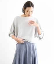 FMFDD17190 MICHEL KLEIN(ミッシェルクラン) ［定番人気］ホールガーメント(R)ドルマンスリーブニット ベージュ