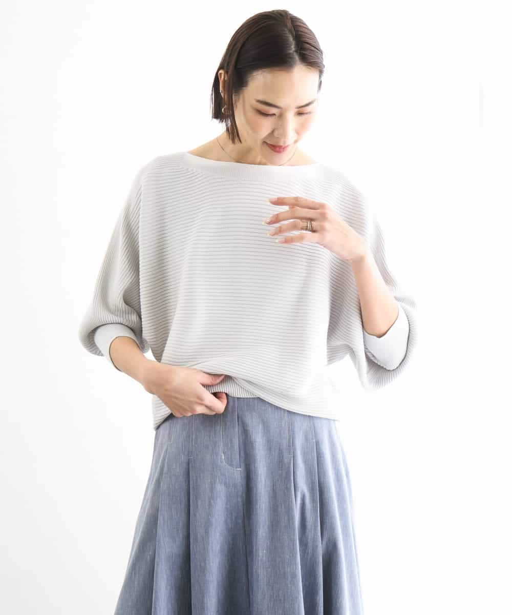 FMFDD17190 MICHEL KLEIN(ミッシェルクラン) ［定番人気］ホールガーメント(R)ドルマンスリーブニット ベージュ