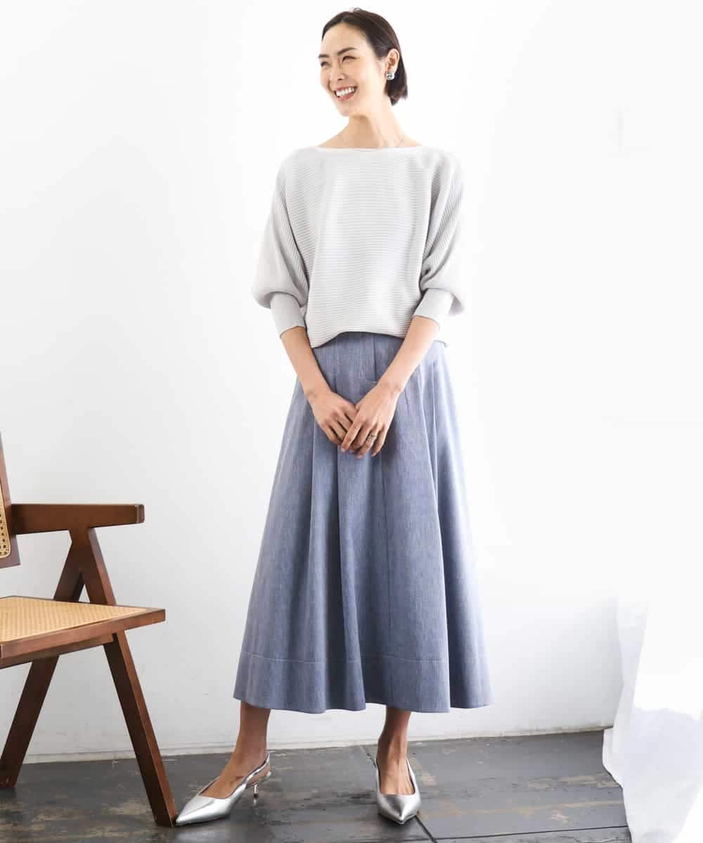 FMFDD17190 MICHEL KLEIN(ミッシェルクラン) ［定番人気］ホールガーメント(R)ドルマンスリーブニット ベージュ