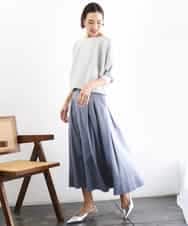 FMFDD17190 MICHEL KLEIN(ミッシェルクラン) ［定番人気］ホールガーメント(R)ドルマンスリーブニット ベージュ